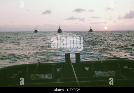 USS Grapple tows USS Inflict USS Fearless and USS Illusive Stock Photo ...