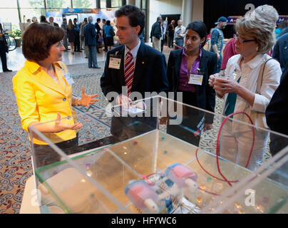 At the Naval Science, Technology, Engineering and Mathematics (STEM) Forum hosted by the Office of Naval Research, students learn about robotics and engineering through SeaPerch, building underwater remotely operated vehicles as part of a science curriculum. Stock Photo