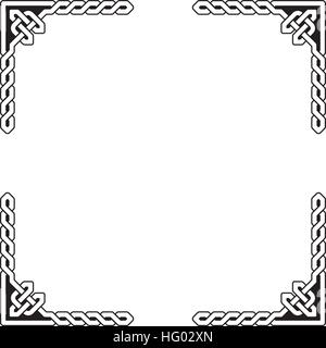 Traditional Celtic braided frame elements Stock Vector