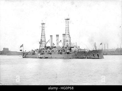 USS Kansas (BB-21) In an East Coast Stock Photo