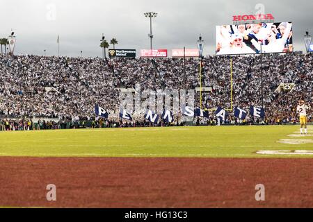 California, USA. 2nd Jan, 2017.  Penn State banners in the second half during the Rose Bowl Game between Penn State Nittany Lions and University of Southern California Trojans at Rose Bowl Stadium in Pasadena, California. USC won 52-49. © Scott Taetsch/ZUMA Wire/Alamy Live News Stock Photo