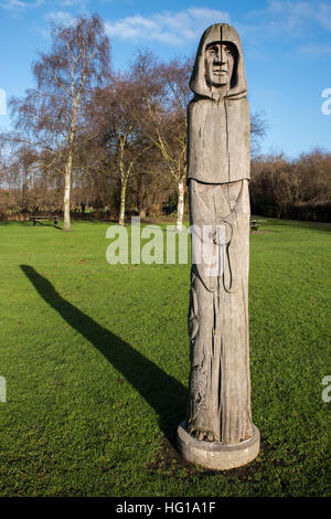 WALTHAM ABBEY, UK - JANUARY 2ND 2017: A sculpture located in the grounds of Waltham Abbey Church in Waltham Abbey, Essex. Stock Photo