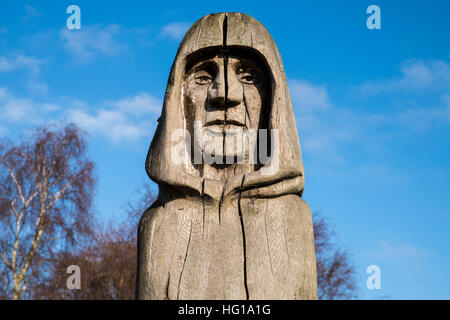 WALTHAM ABBEY, UK - JANUARY 2ND 2017: A sculpture located in the grounds of Waltham Abbey Church in Waltham Abbey, Essex. Stock Photo