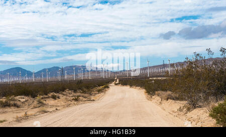 Wind generators, at a desert in Mojave, California, United states of America Stock Photo