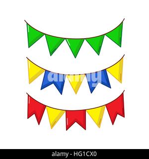 Garland icon in comics style on white background Stock Vector