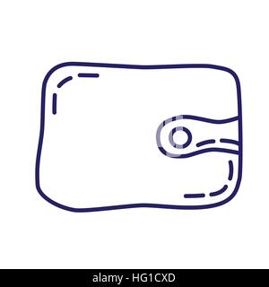 Wallet icon in line style on white background Stock Vector