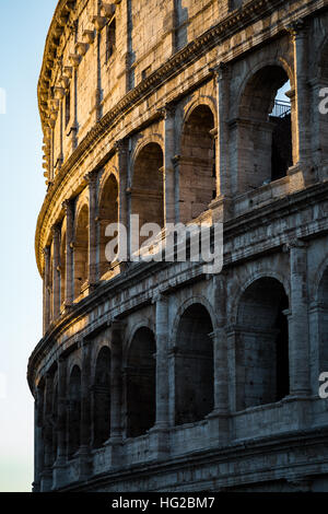 Colosseum of Rome in the morning light. Stock Photo