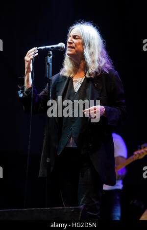 Turin, Italy, 27th July 2015 Patti Smith perfoms live the Horses tour Stock Photo