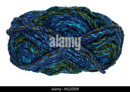 skein of wool on a white background Stock Photo