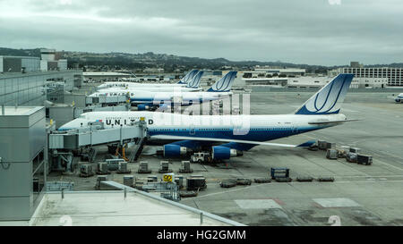 United Airlines Boeing 747 aircraft San Francisco California USA Stock Photo