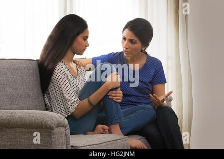 Mother and daughter having an argument Stock Photo