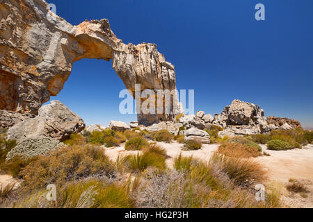 The remote Wolfsberg Arch in the Cederberg Wilderness in South Africa. Stock Photo