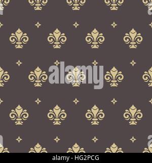 Seamless Vector Pattern With Royal Lily Stock Vector