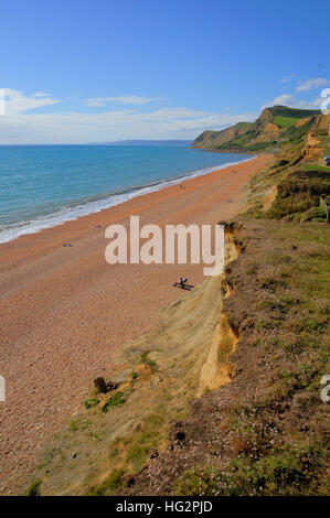 Eype Dorset Jurassic coast south of Bridport and near West Bay England ...