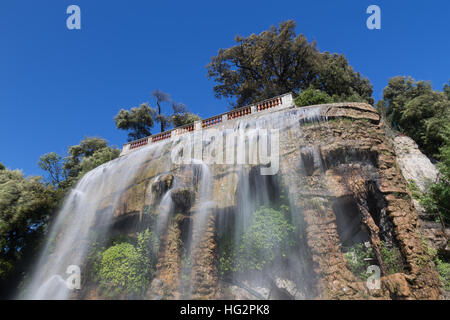 Nice France waterfall on hill top Stock Photo