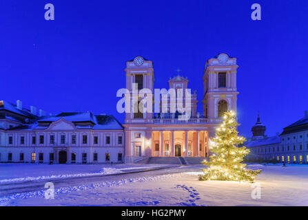 Furth bei Göttweig: Monastery Göttweig in Advent, Christmas tree, Wachau, Niederösterreich, Lower Austria, Austria Stock Photo