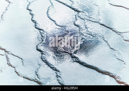 Abstract blurred background made of water surface, color processing effect. Stock Photo