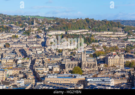 Skyline of the city of Bath, an UNESCO World Heritage Site Stock Photo