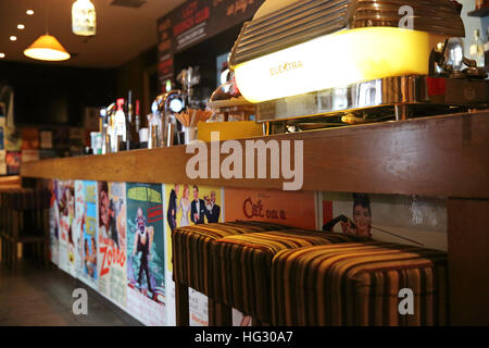 The Lane Vinyl Bar, next to the Grosvenor Cinema, on cobbled Ashton Lane, in Glasgow's West End, in Scotland, UK Stock Photo