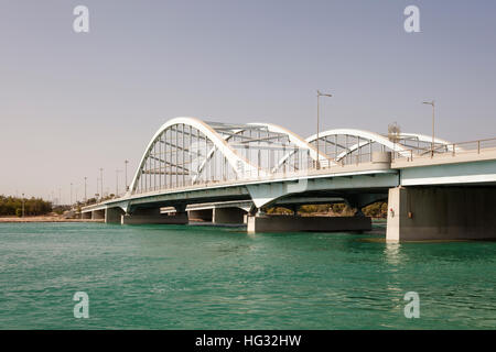 Al Maqta Bridge in Abu Dhabi Stock Photo