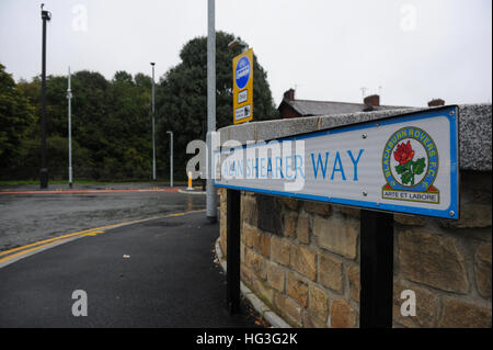 Alan shearer way in Blackburn Stock Photo