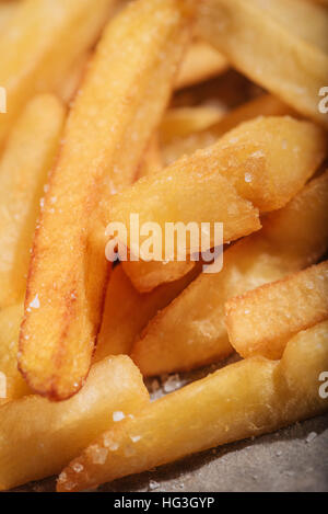 Close up of French fries being served in restaurant Stock Photo