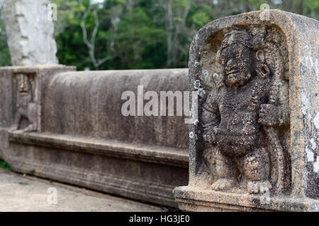Anuradhapura ruin, historical capital city of the Sinhalese Buddhist state on Sri Lanca. Stock Photo