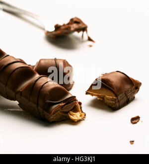 Mix Of Chocolate Bar Pieces / Dark Chocolate, Milk Chocolate Stock Photo