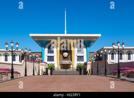 MUSCAT, OMAN - December 24, 2016: Al Alam Palace in Muscat, Oman. It was built in 1972 Stock Photo