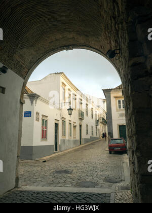 Arco da Vila in Faro - Algarve region, Portugal Stock Photo