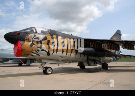 Special painted Greek Air Force A-7 Corsair II bomber jet Stock Photo