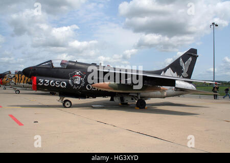 Special painted Greek Air Force A-7 Corsair II bomber jet Stock Photo