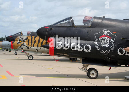 Special painted Greek Air Force A-7 Corsair II bomber jets Stock Photo