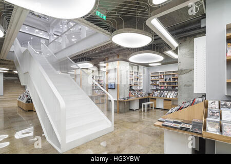 Carturesti Carusel Bookshop, Bucharest, Romania. Interior view. Stock Photo