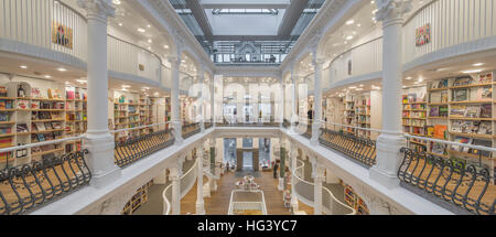 Carturesti Carusel Bookshop, Bucharest, Romania. Interior view. Stock Photo