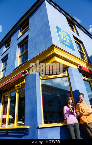 Pete's Eats Cafe, Llanberis, Snowdonia National Park, Gwynedd, Wales Stock Photo