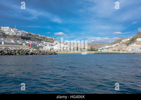 The coastline of Puerto Rico in Gran Canaria, Spain. Stock Photo