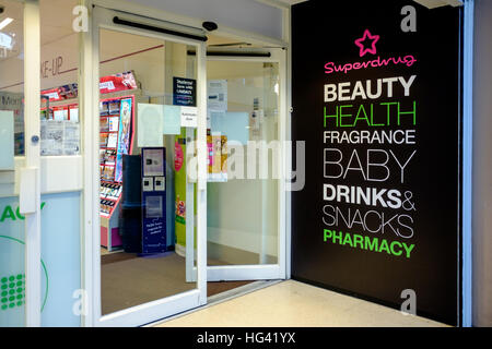 Superdrug entrance and sign Stock Photo