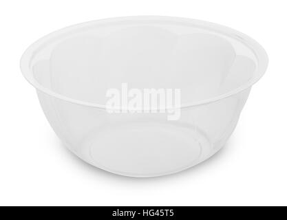 empty disposable transparent plastic container isolated on white background with clipping path Stock Photo