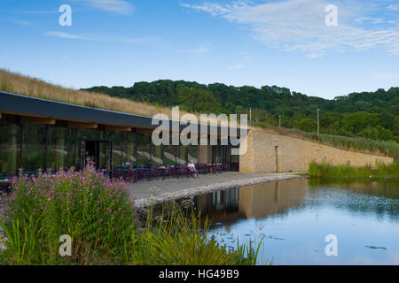The exterior of the award winning Gloucester Motorway Service Station Stock Photo