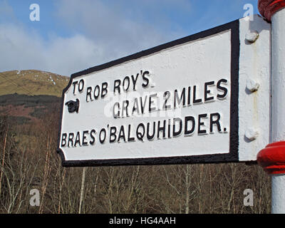 To Rob Roys grave  Balquhidder, - Robert 'Rob' Roy MacGregor Stock Photo