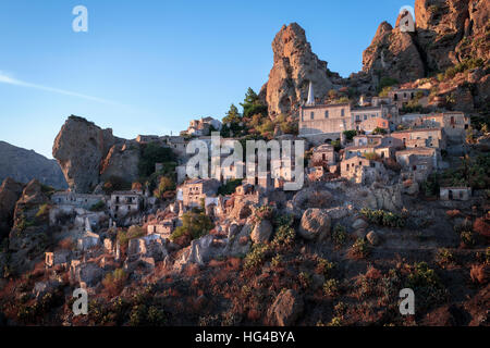 The ghost town of Pentedattilo, Melito P.S., Calabria, Italy. Stock Photo