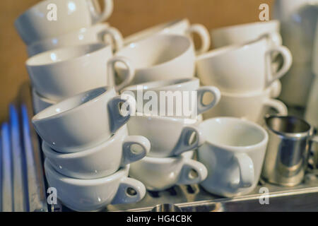 Photo of many mugs Stock Photo