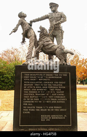 The Foot Soldiers civil rights art installation by Ronald S. McDowell in Kelly Ingram Park Birmingham Alabama USA Stock Photo