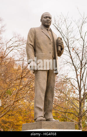 Statue of Rev. Martin Luther King at Kelly Ingram Park in Birmingham, Alabama, USA Stock Photo