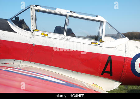 DHC 1 Chipmunk a basic training aircraft built in the 1950s and used by the RAF and Army Air Corps through to the 1980s Stock Photo