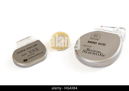 different types of heart pacemakers, Stock Photo