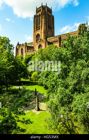 The Anglican Cathedral on St James's Mount Liverpool Stock Photo