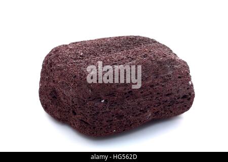 Brown pumice on a white background, isolated Stock Photo