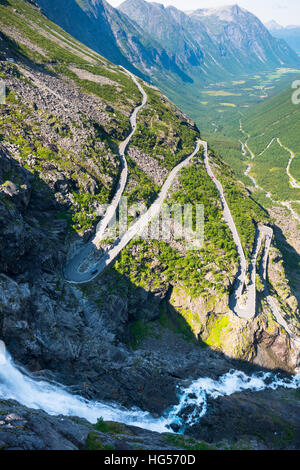 Trollstigen near Andalsnes, Norway, Scandinavia, Europe. Stock Photo